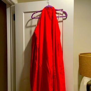 Red free people cotton maxi